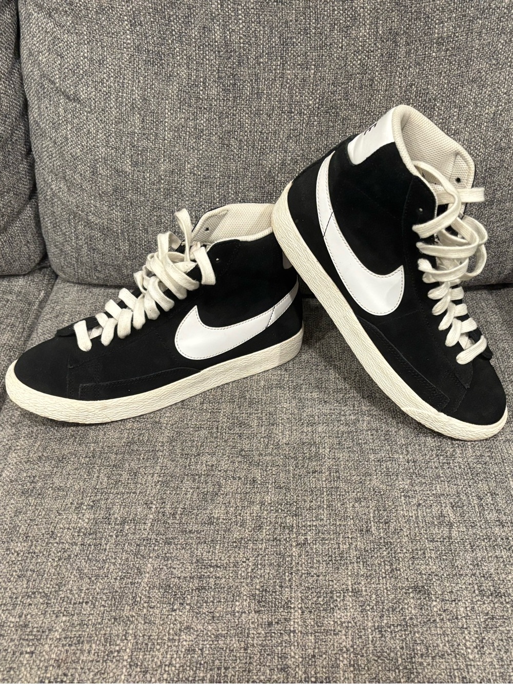 Nike Black and White High-Top Sneakers